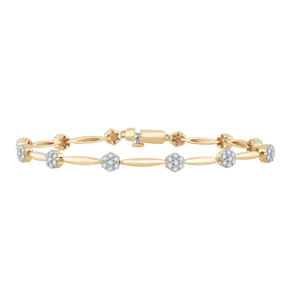 10K 1.00ct Diamond Bracelet