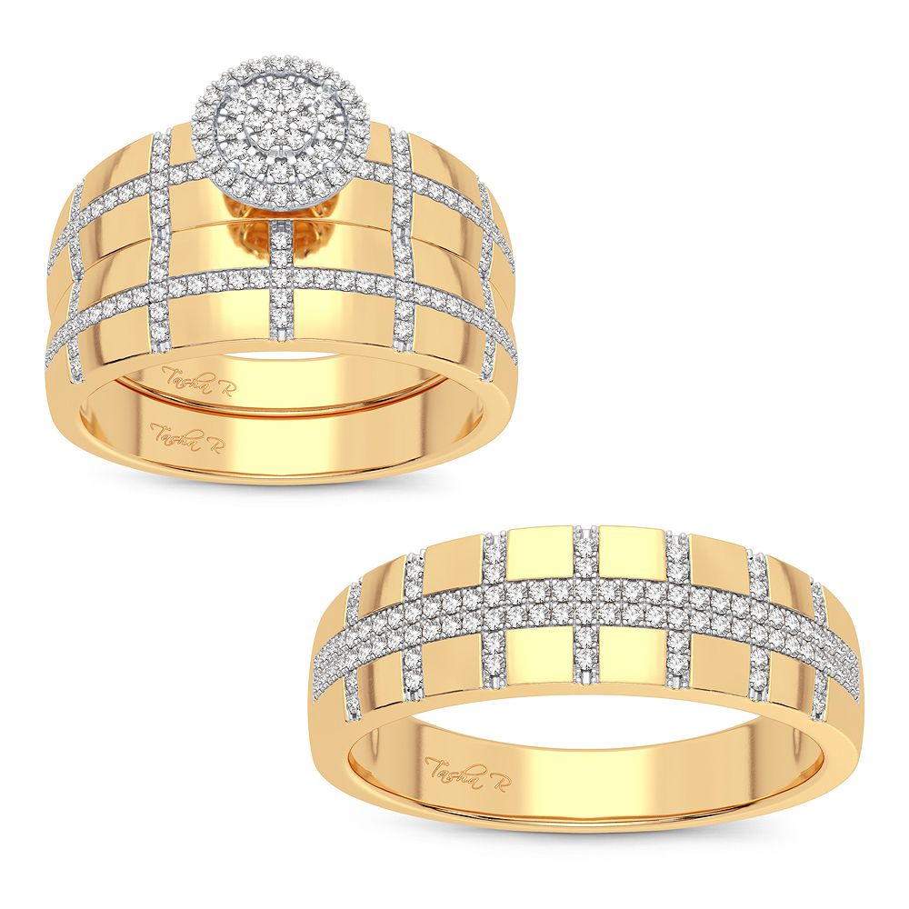 10K 0.50CT DIAMOND TRIO SET