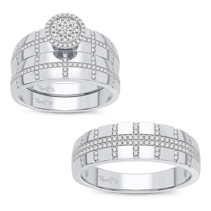 10K 0.50CT DIAMOND TRIO SET