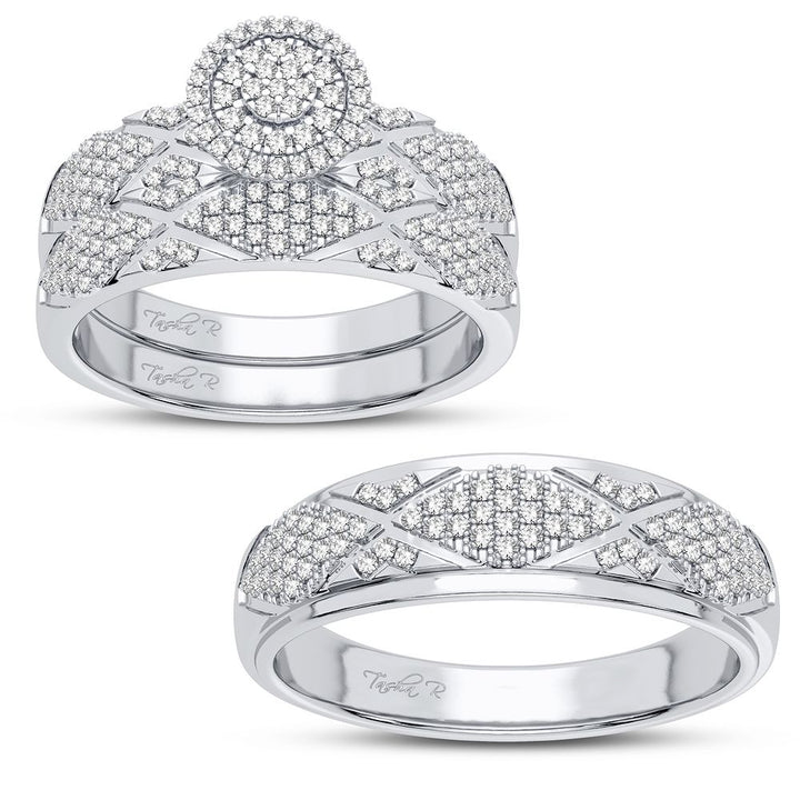 10K 0.50CT DIAMOND TRIO SET