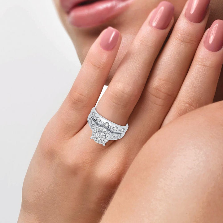 10K 0.76CT DIAMOND TRIO SET