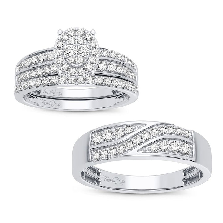 14K 0.83CT DIAMOND TRIO SET