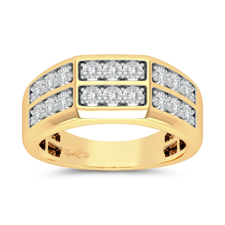 10K 0.20ct Diamond Mens Ring