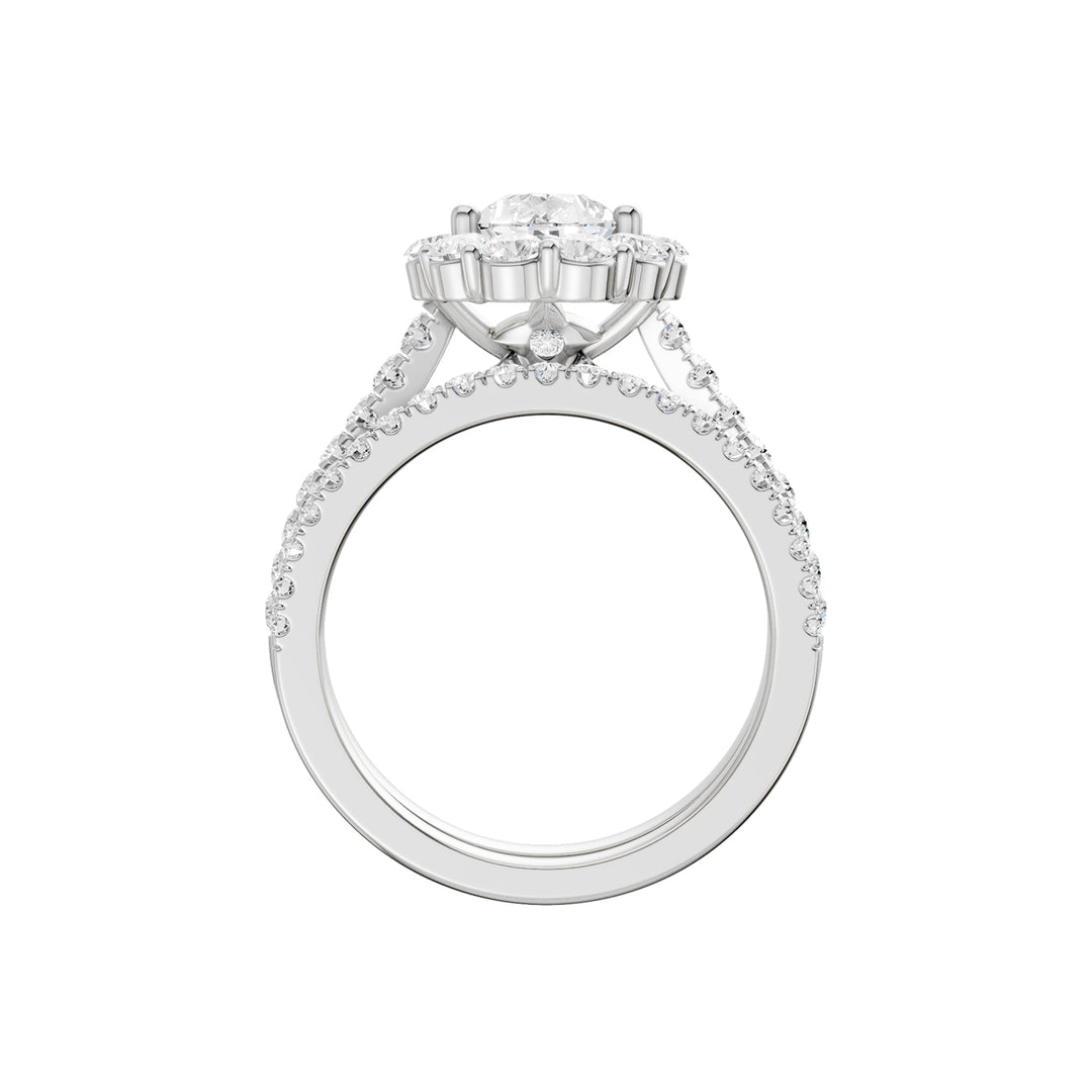 14K 2.50CT Certified Lab Grown Diamond Bridal Set