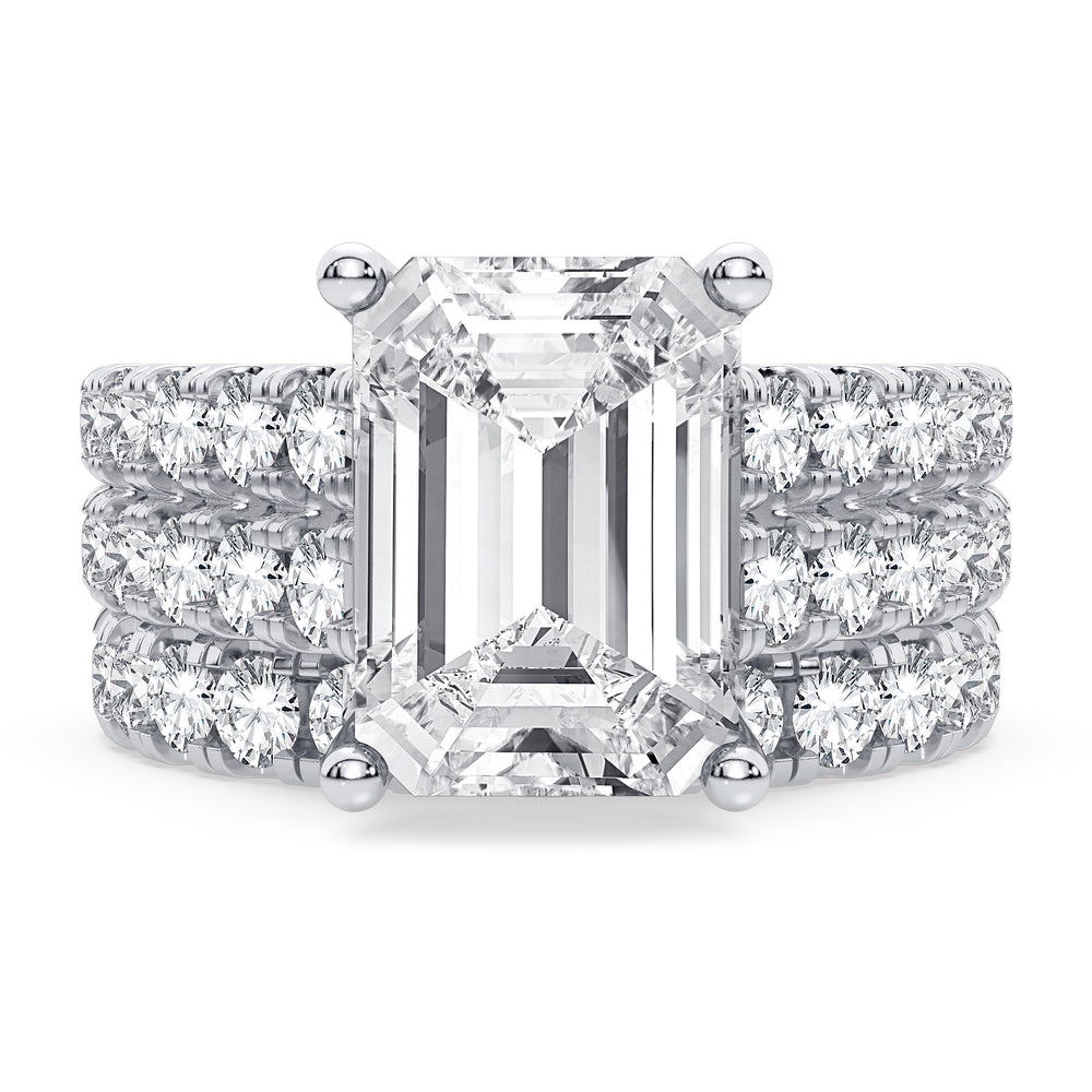 14K 5.00CT Certified Lab Grown Diamond Bridal Set