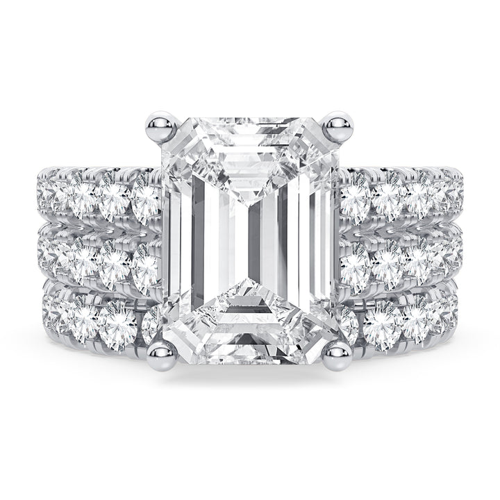 14K 5.00CT Certified Lab Grown Diamond Bridal Set
