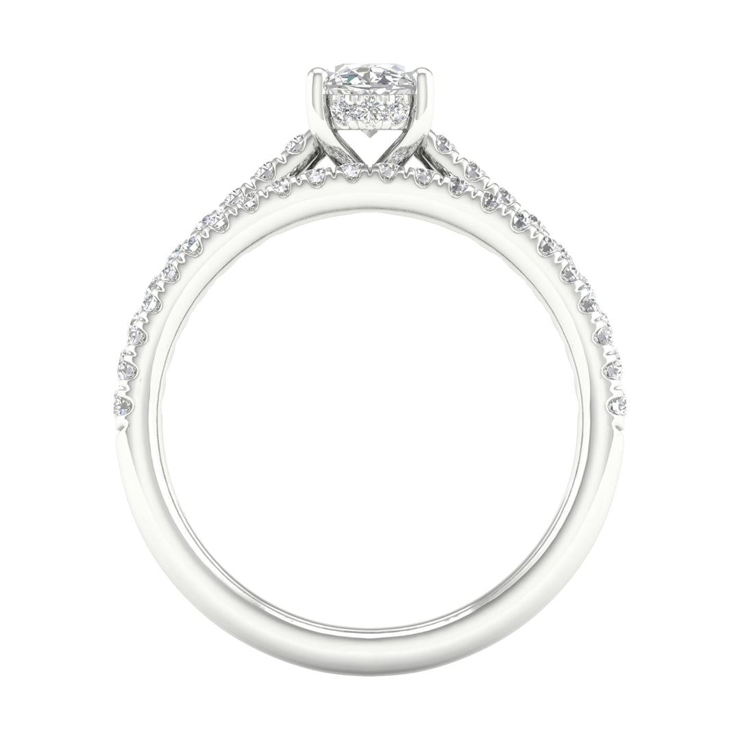Platinum  1.50CT  Lab Diamond Bridal Ring