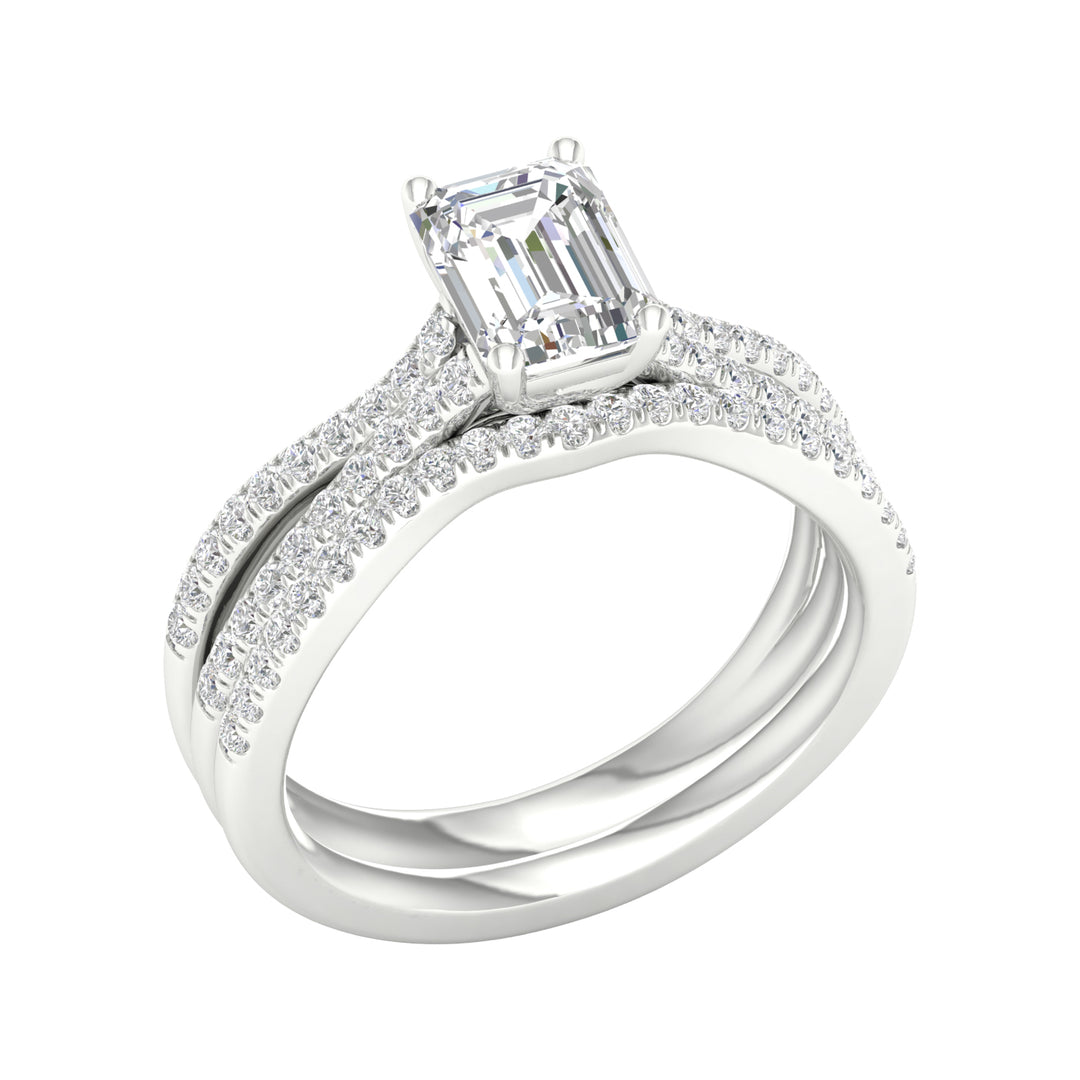 14K 1.40ct Lab Grown Diamond Bridal Set