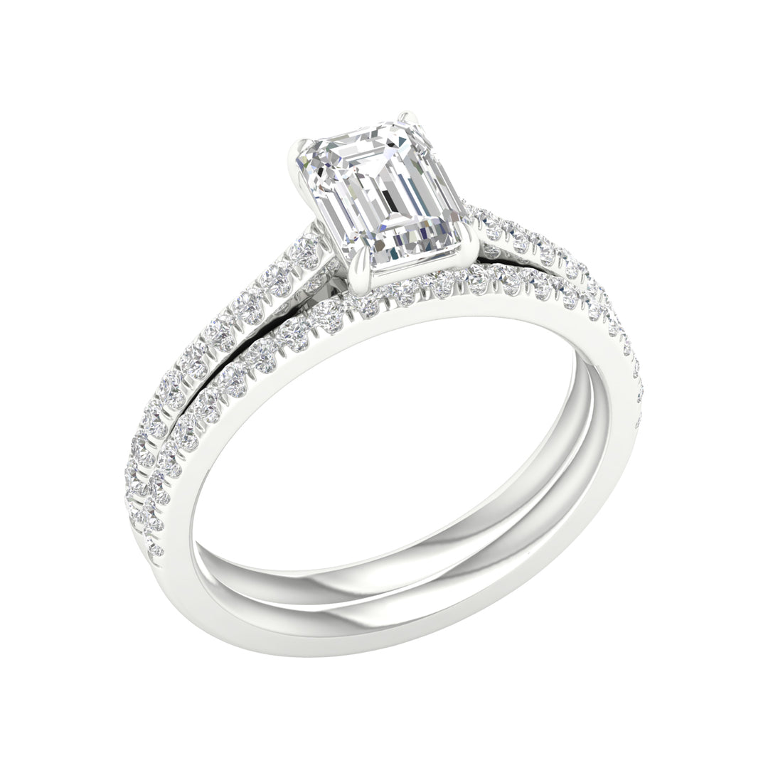 14K 1.50CT Certified Lab Grown Diamond Bridal Set