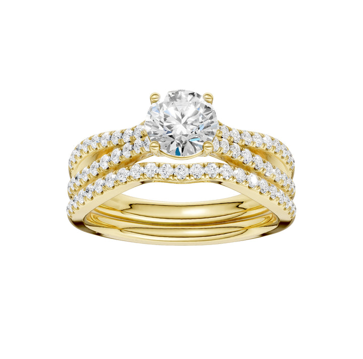 14K 1.40CT Lab Grown Diamond Bridal Set