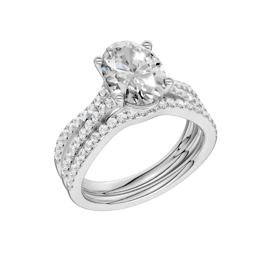 14K 1.40CT Lab Diamond Bridal Set