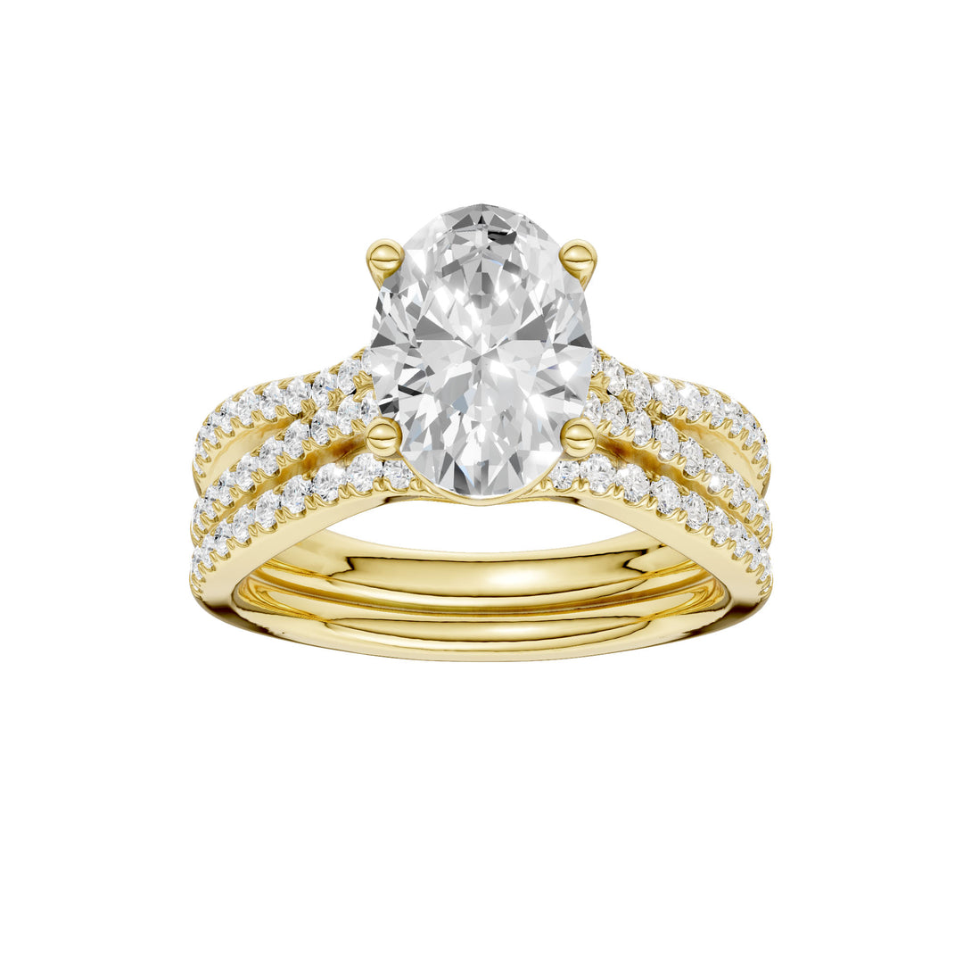14K 1.40CT Lab Diamond Bridal Set