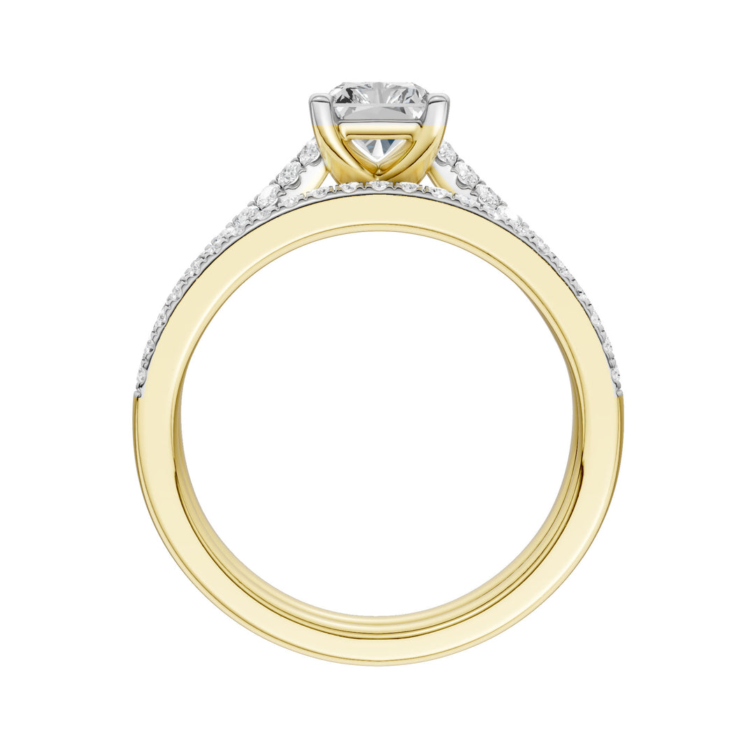 Certified Lab Grown 14K 1.40CT Diamond Bridal Set