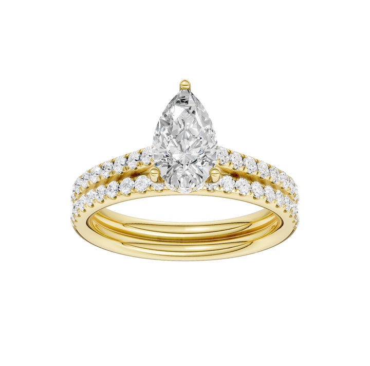 Platinum  1.50CT  Lab Diamond Bridal Ring