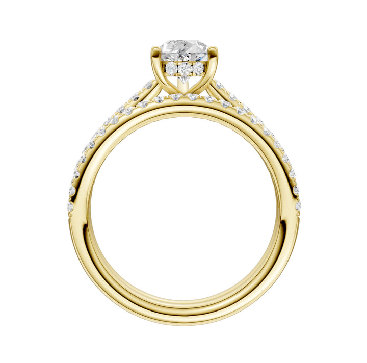 Platinum  1.50CT  Lab Diamond Bridal Ring