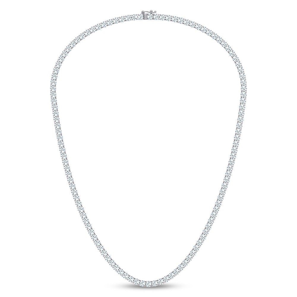 14K 15.00CT DIAMOND NECKLACE TENNIS 17 INCH