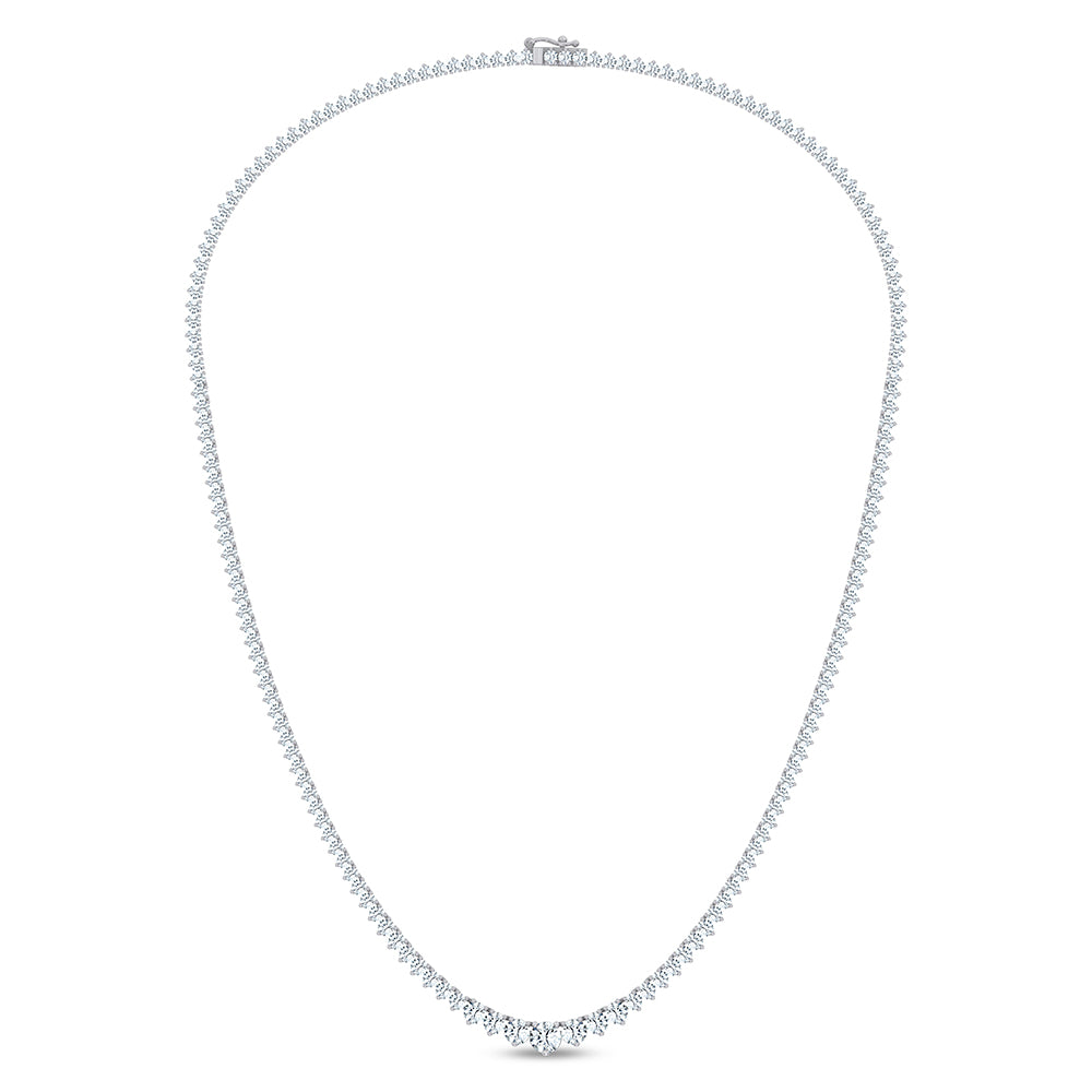 14K 7.00CT GRADUATED LAB DIAMOND NECKLACE 17 INCH