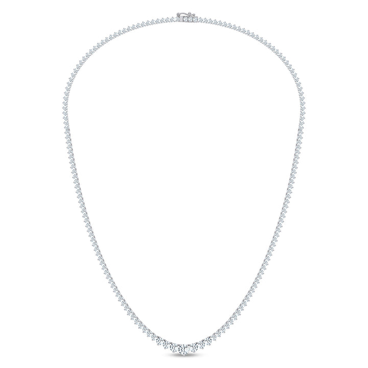14K 7.00CT GRADUATED LAB DIAMOND NECKLACE 17 INCH