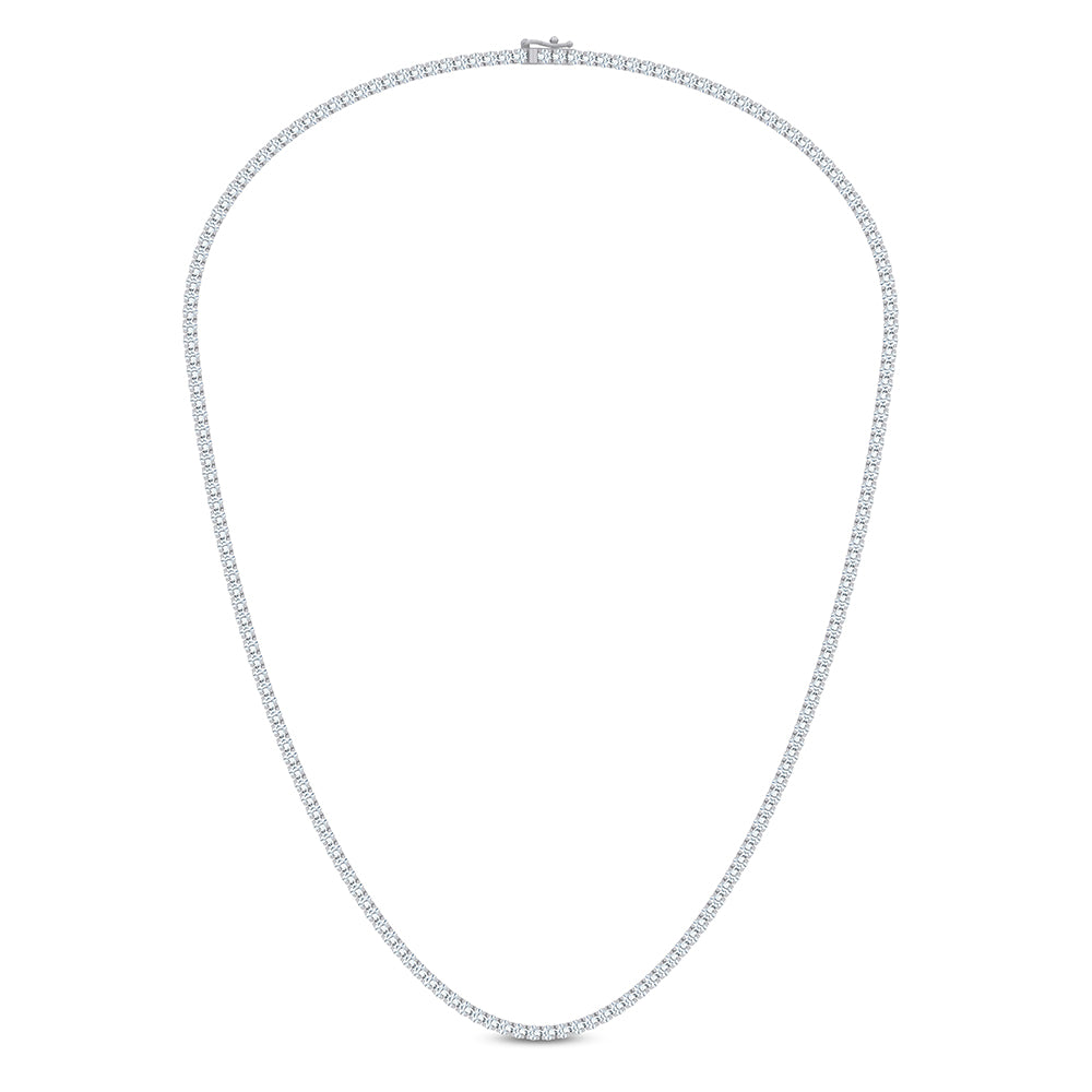 14K 5.00CT LAB DIAMOND NECKLACE TENNIS 17 INCH