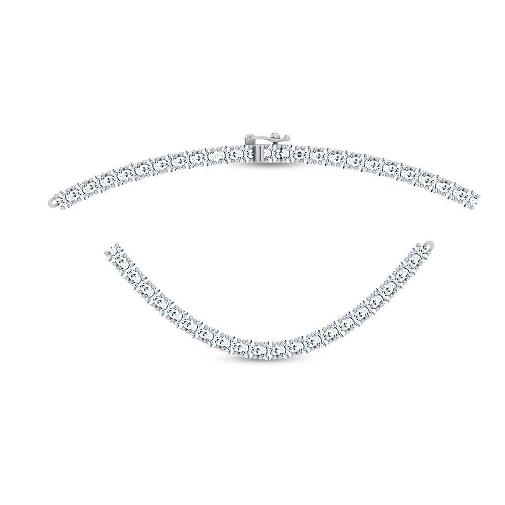 14K 10.00CT DIAMOND NECKLACE TENNIS 17 INCH