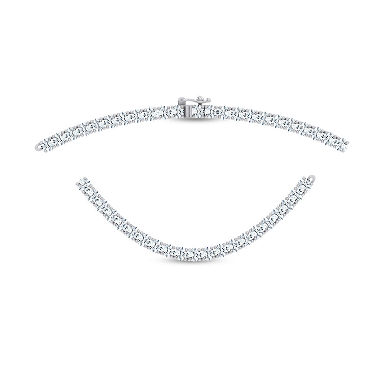 14K 10.00CT DIAMOND NECKLACE TENNIS 17 INCH