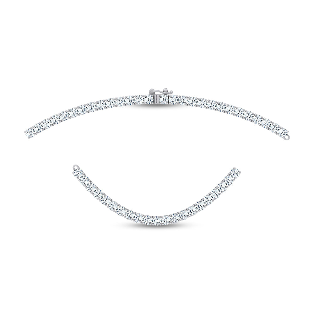 14K 10.00CT DIAMOND NECKLACE 18INCH TENNIS