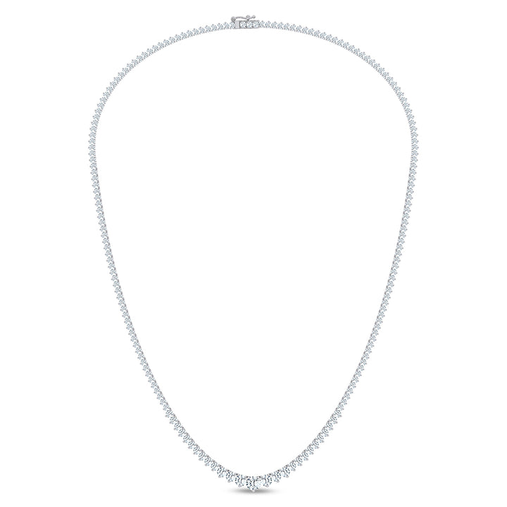 14K 7.00CT GRADUATED DIAMOND NECKLACE 17INCH