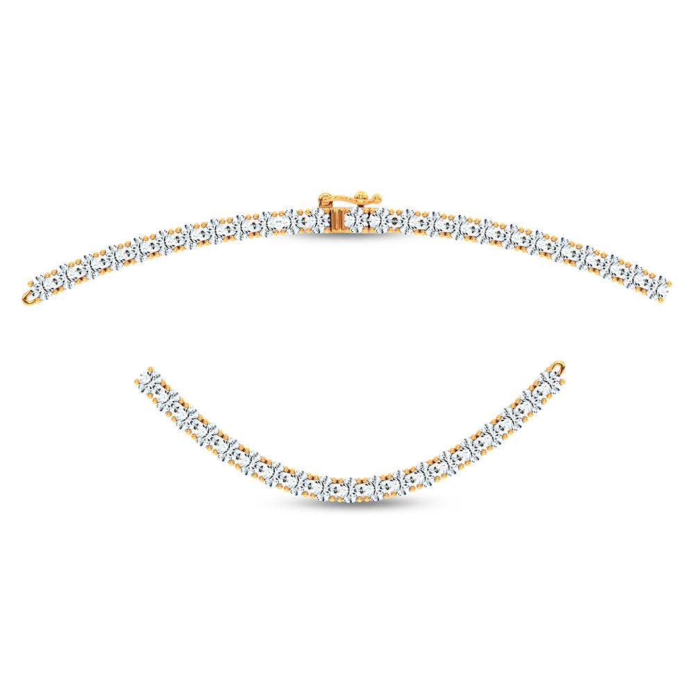 14K 7.00CT DIAMOND NECKLACE 17INCH