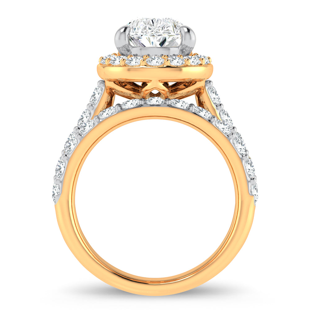 14K 5.00CT Certified Lab Grown Diamond Bridal Ring
