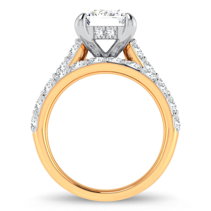 14K 5.00CT Certified Lab Grown Diamond Bridal Ring