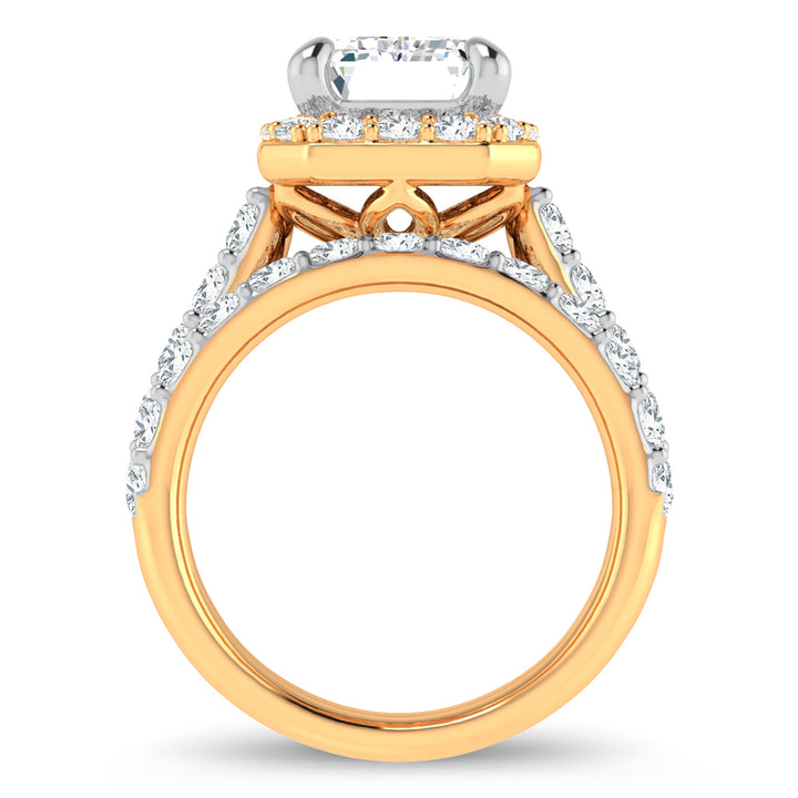 14K 5.00CT Certified Lab Grown Diamond Bridal Ring