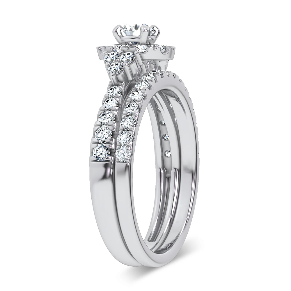 10K 1.00CT Lab Grown DIAMOND BRIDAL SET