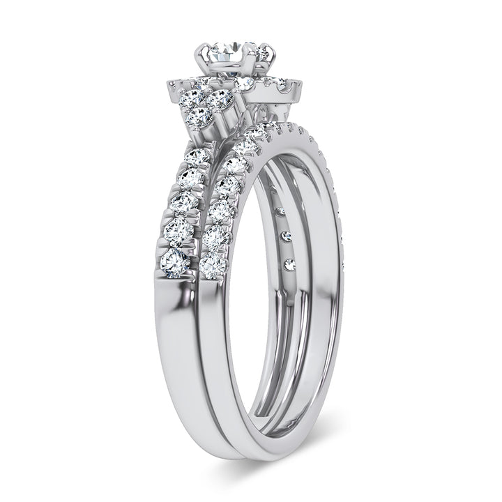 10K 1.00CT Lab Grown DIAMOND BRIDAL SET