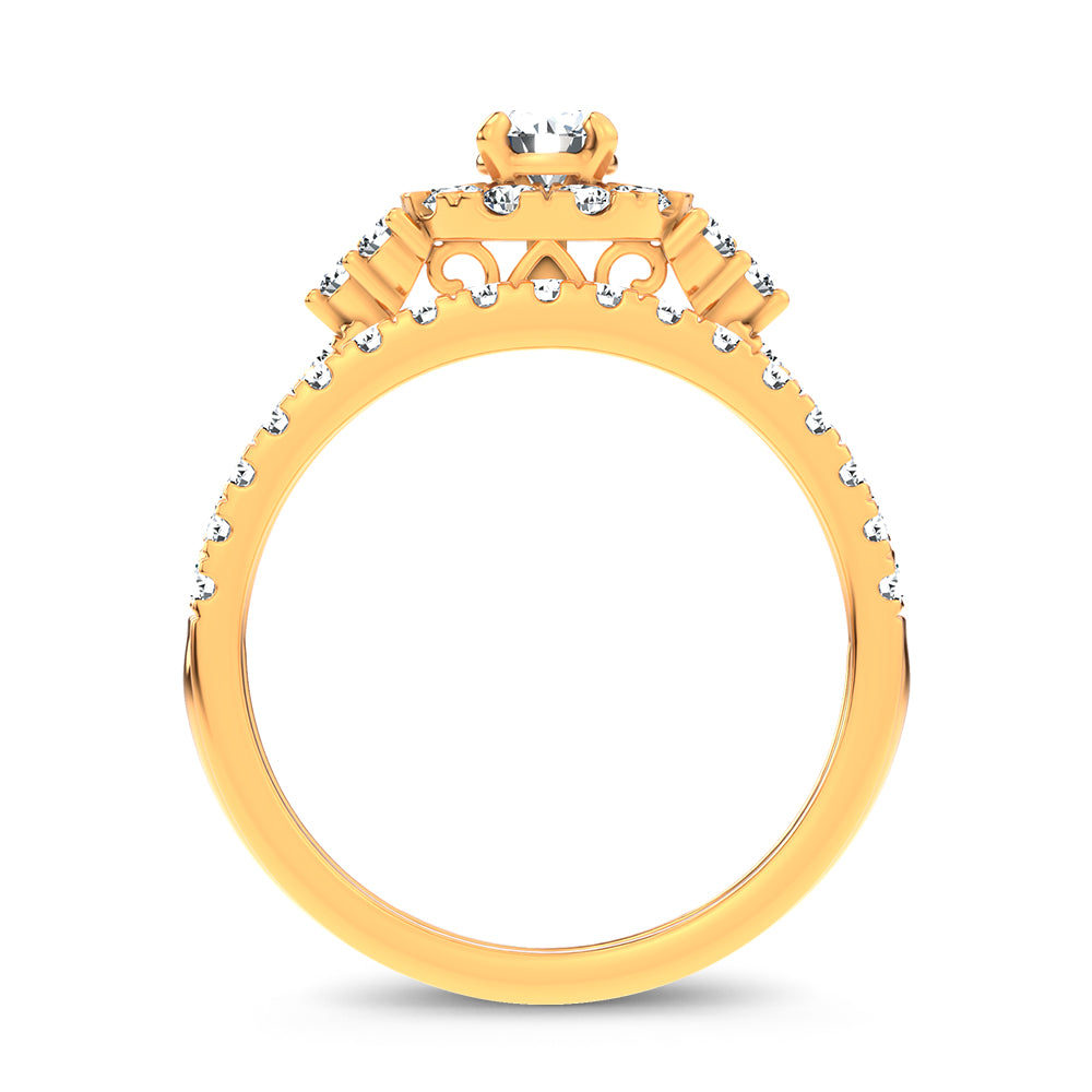 10K 1.00CT Lab Grown DIAMOND BRIDAL SET
