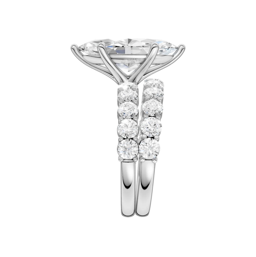 14K 6.00CT Certified Lab Grown Diamond Bridal Set