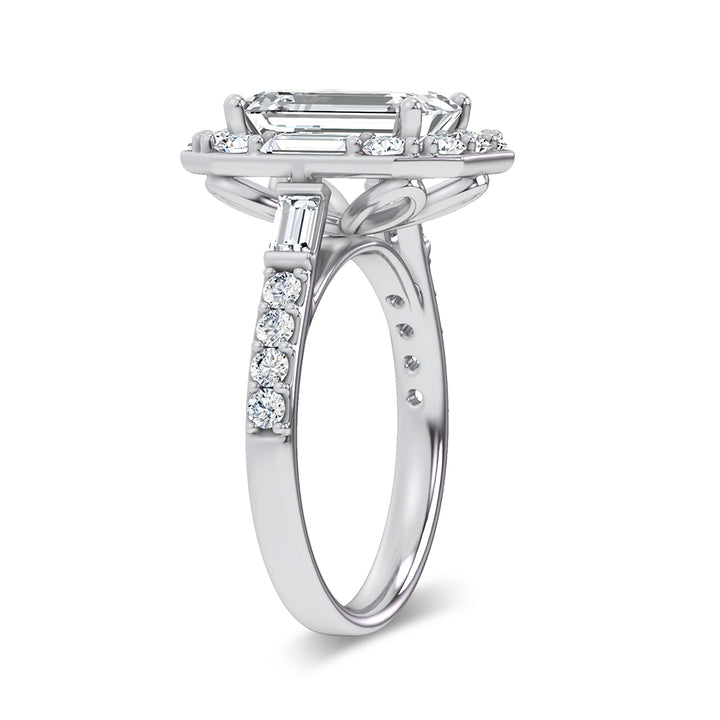 14K 3.87CT Certified Lab Grown Engagement Ring