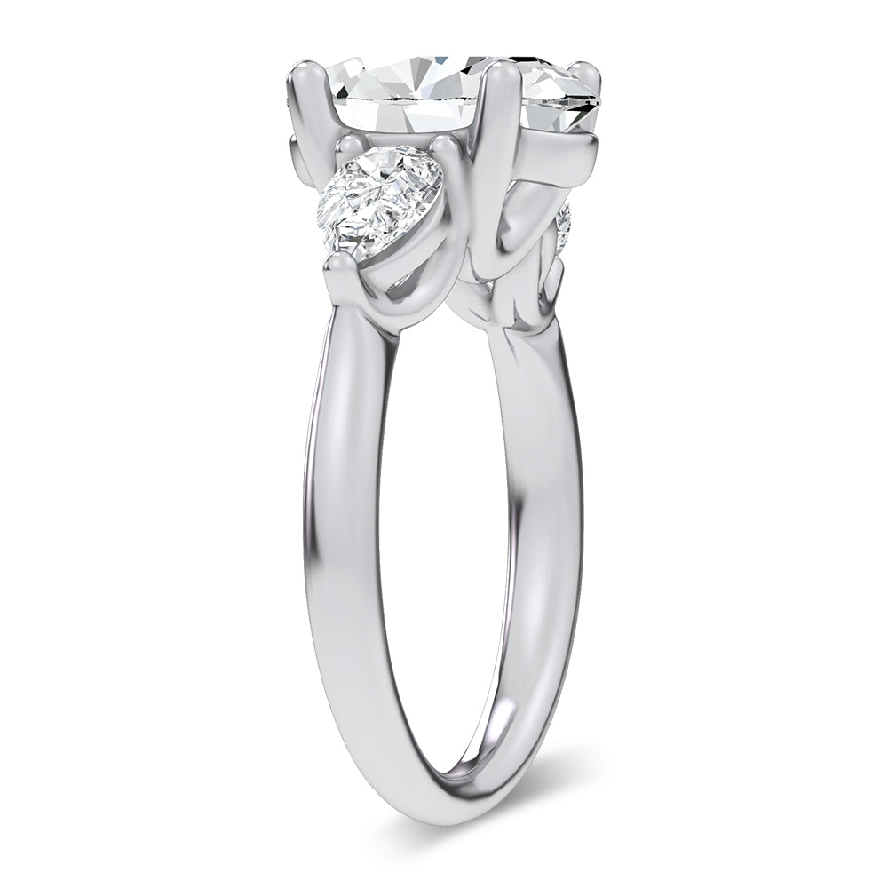 14K 3.80CT Certified Lab Grown Engagement Ring