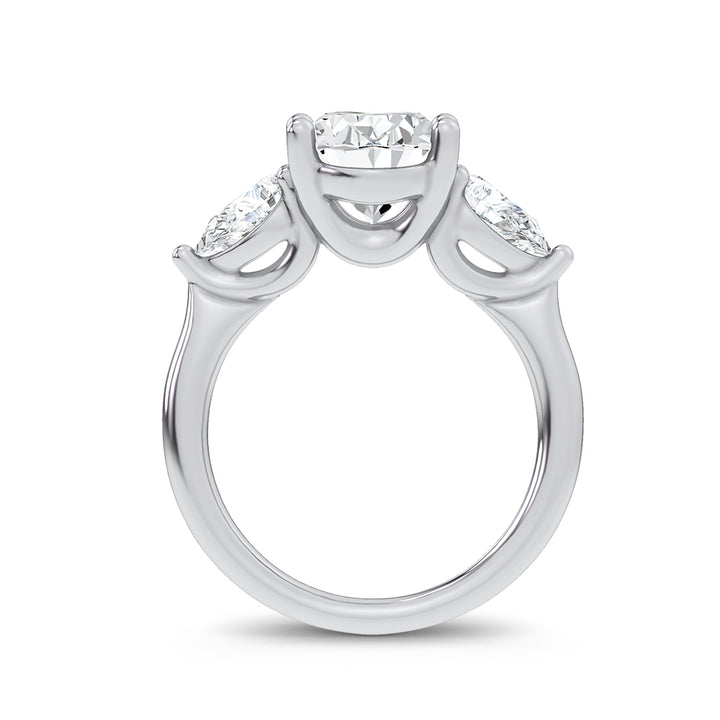14K 3.80CT Certified Lab Grown Engagement Ring