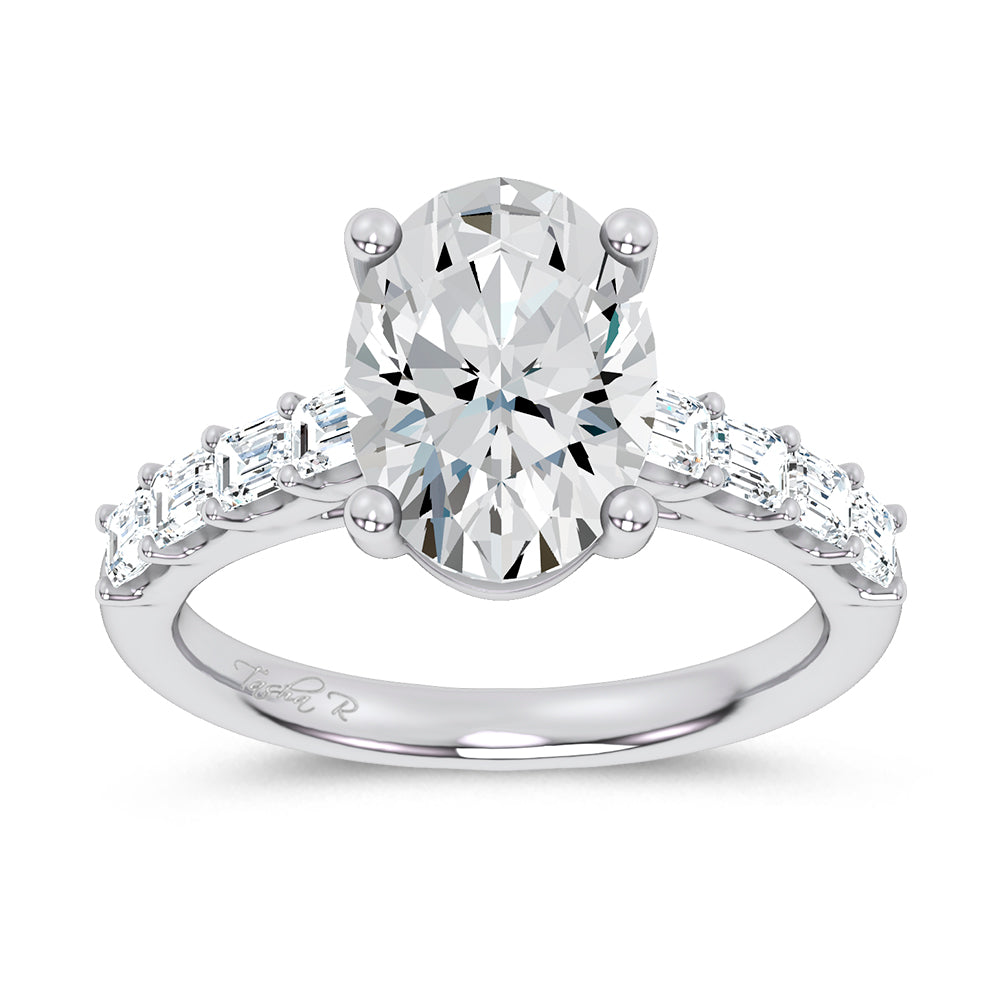14K 3.60CT Certified Lab Grown Engagement Ring