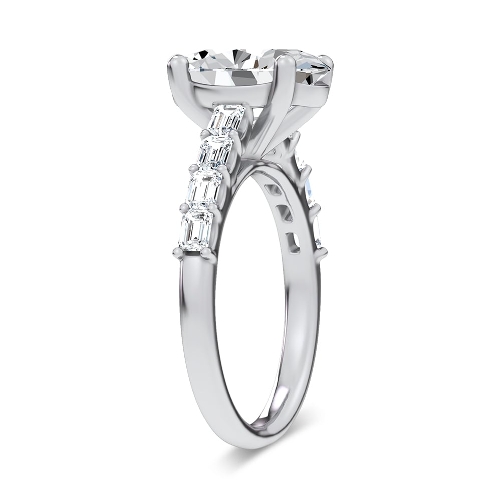 14K 3.60CT Certified Lab Grown Engagement Ring