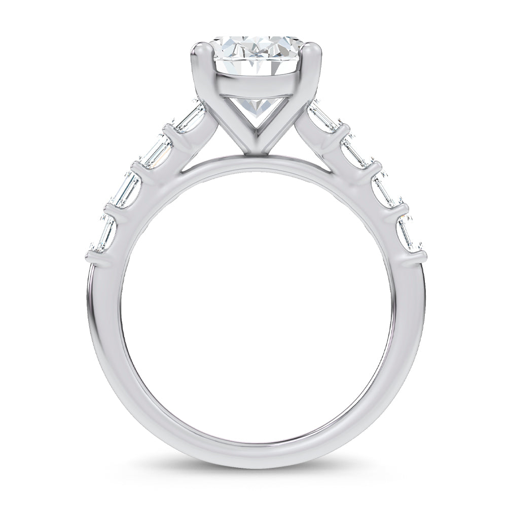 14K 3.60CT Certified Lab Grown Engagement Ring