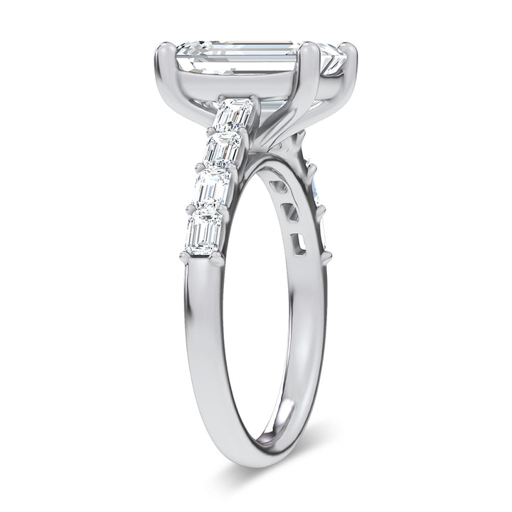 14K 3.64CT Certified Lab Grown Engagement Ring