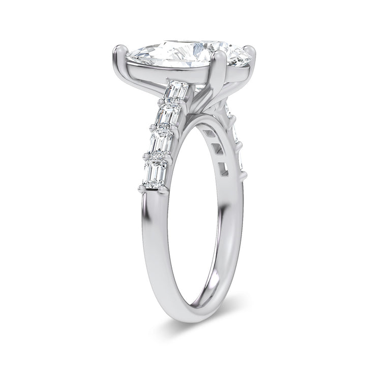 14K 3.64CT Certified Lab Grown Engagement Ring