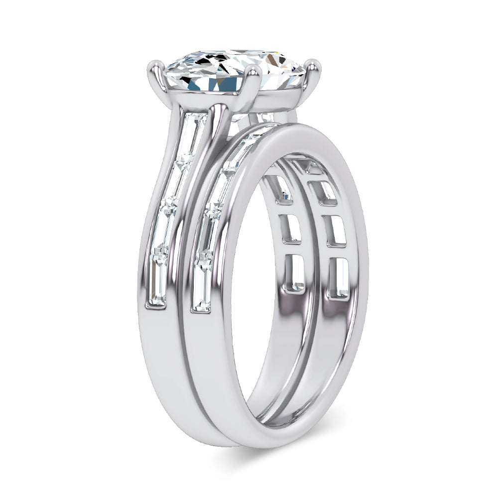 14K 3.57CT Certified Lab Grown Diamond Bridal Set