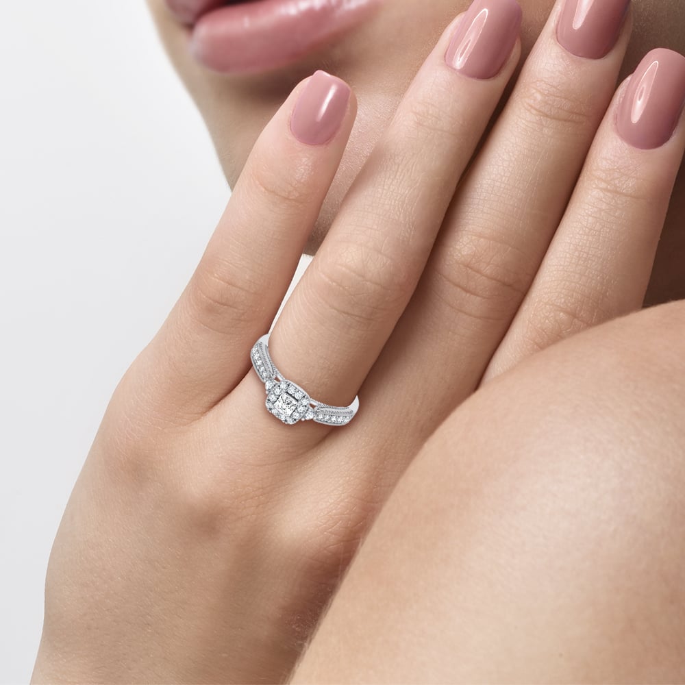 14K 0.55CT Certified Lab Grown Promise Ring