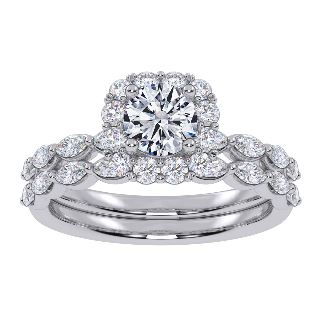10K 1.25CT Certified Lab Grown Diamond Bridal Set