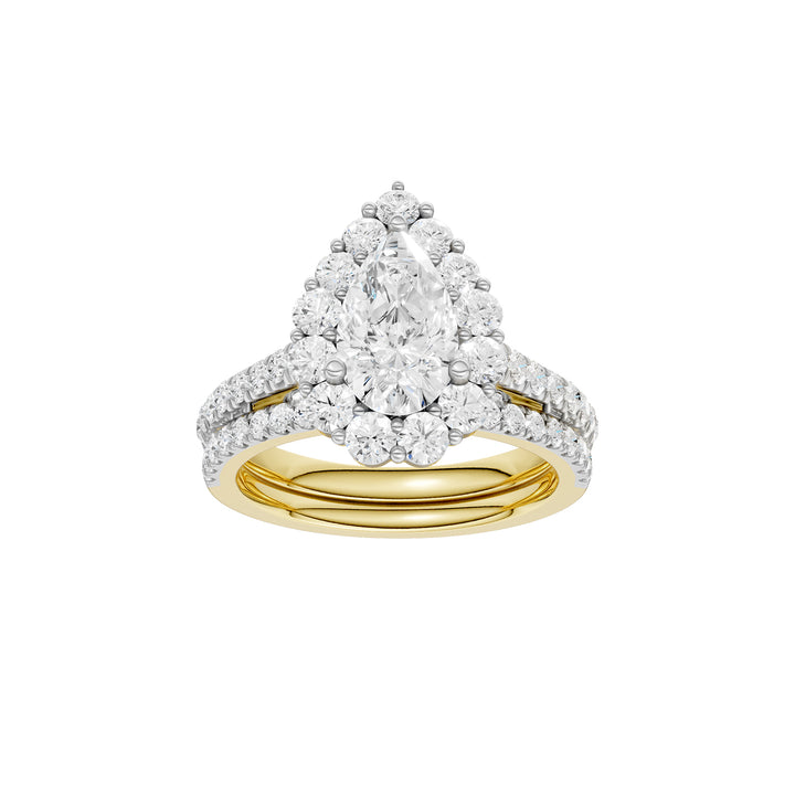 14K 2.50CT Certified Lab Grown Diamond Bridal Set