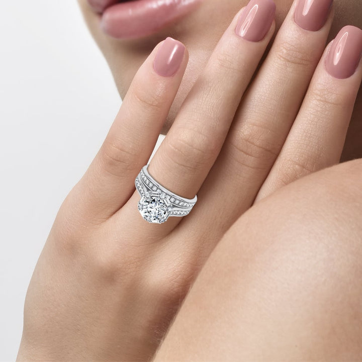 14K 2.93CT Certified Lab Grown TRIO SET