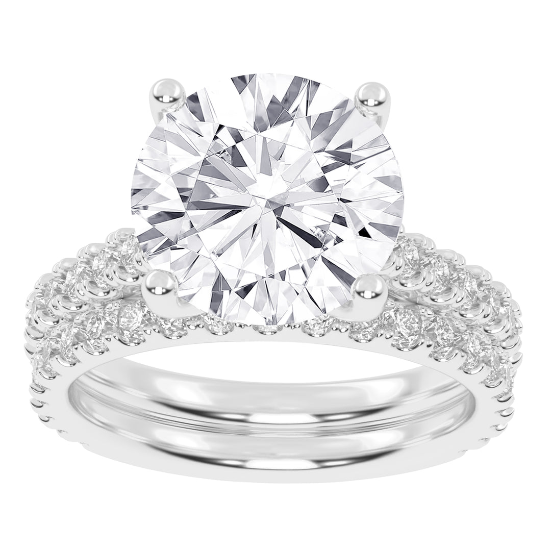 10K 5.00CT Certified Lab Grown Diamond Bridal Set