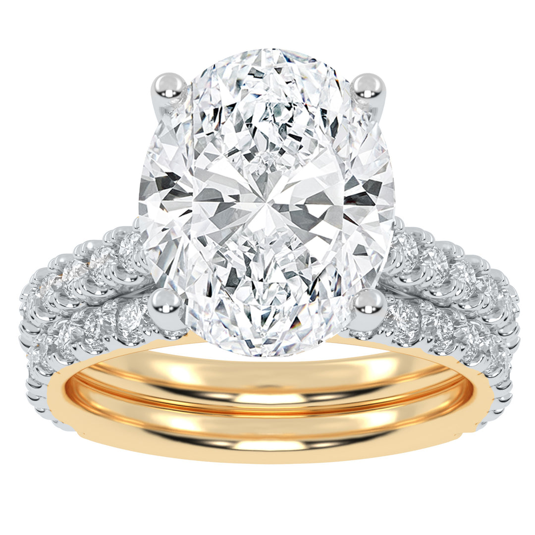 10K 5.00CT Certified Lab Grown DIAMOND BRIDAL SET